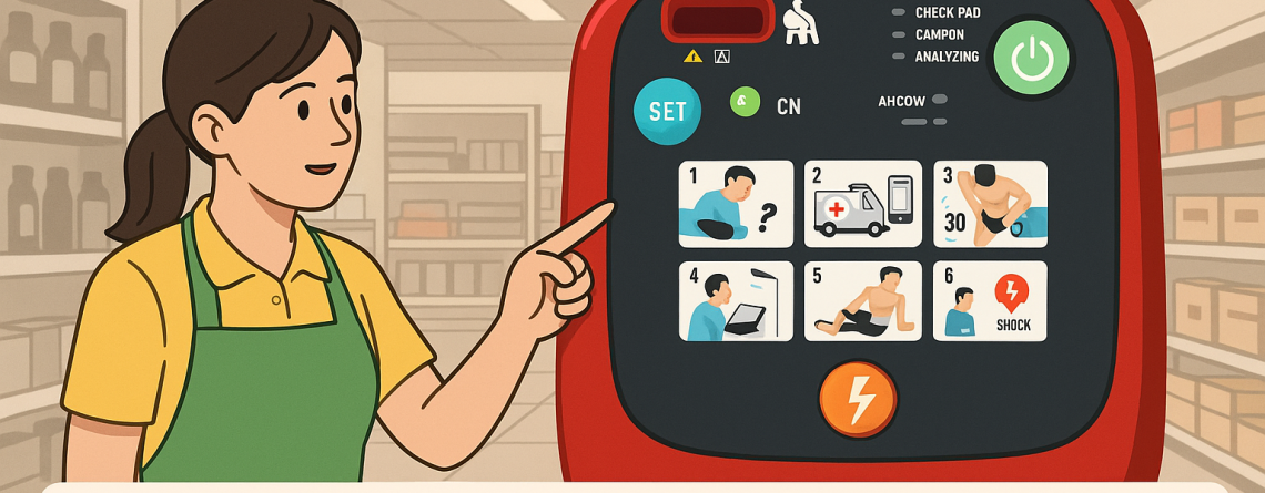 AED machine for supermarkets and hypermarkets and industry in Oman and Dubai