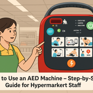 AED machine for supermarkets and hypermarkets and industry in Oman and Dubai