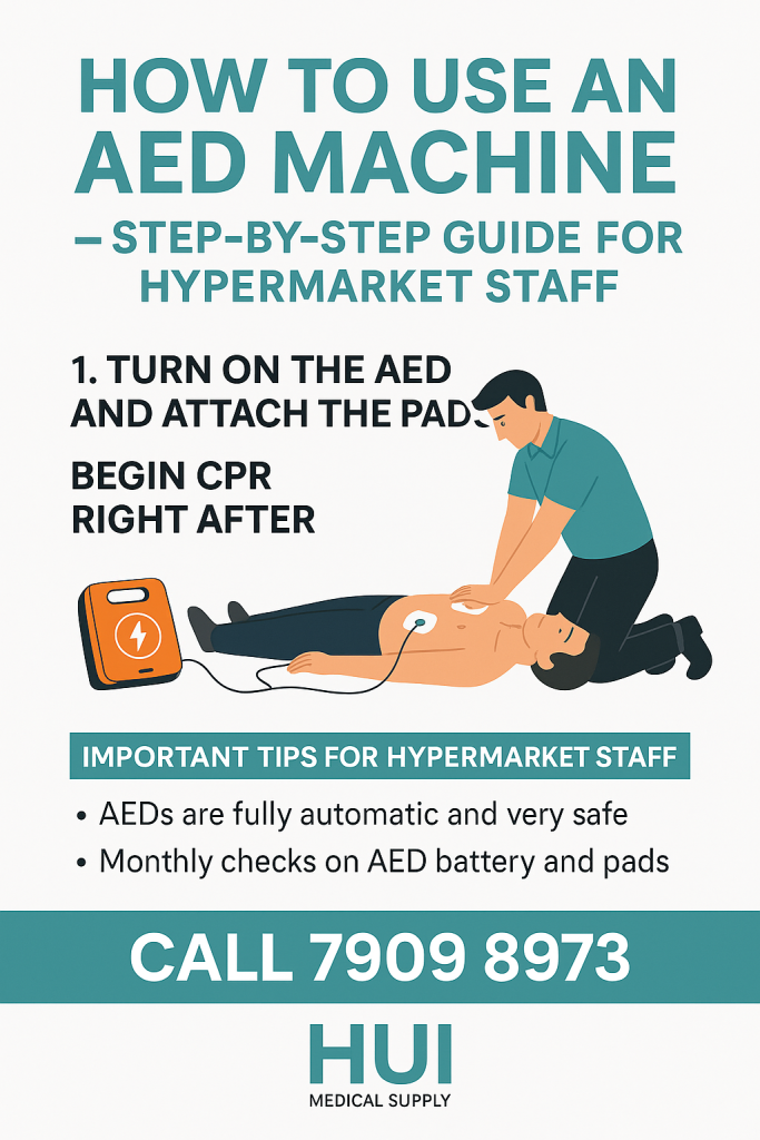 AED machine for supermarkets and hypermarkets and industry in Oman and Dubai