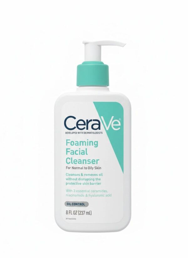 CeraVe, Hydrating Facial Cleanser, Normal to oily skin, 237 ml - 1 CeraVe Foaming Facial Cleanser, Original, Best Price in Muscat, Oman
